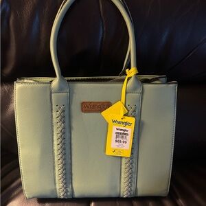 WG70-8317 Wrangler Carry-All Tote/Crossbody - Light Green-NEW